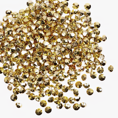 450 Metallic Gold Diamond Cut Gems - Will Float in the Transparent Water Gels (not included) - Vase Decorations - Table Scatter