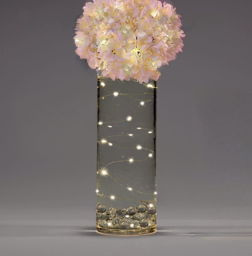 3 Submersible LED Fairy Lights Strings Warm White or Cool White Garland- with Hidable and Submersible Batteries