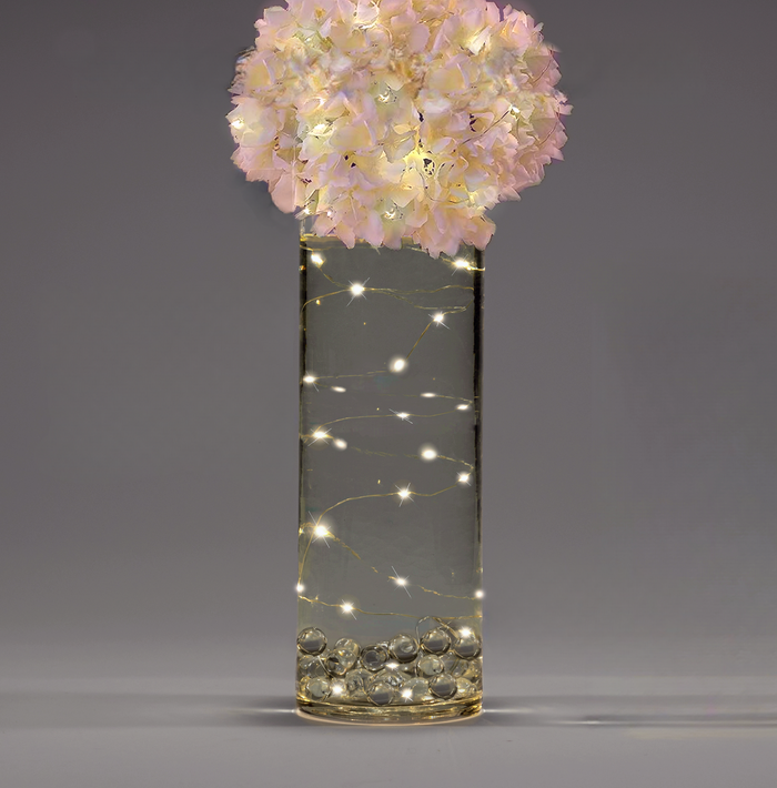 3 Submersible LED Fairy Lights Strings Warm White or Cool White Garland- with Hidable and Submersible Batteries