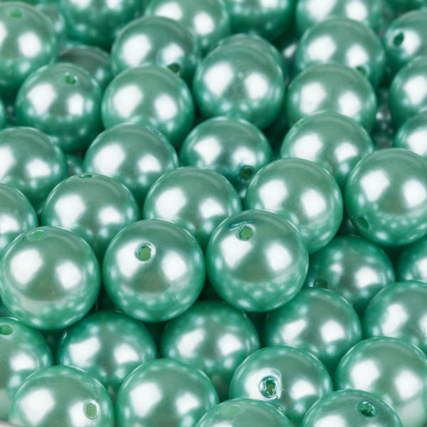 Mint Green Pearls -10 Ounces Bag- Will float in the Transparent Gels (not included)