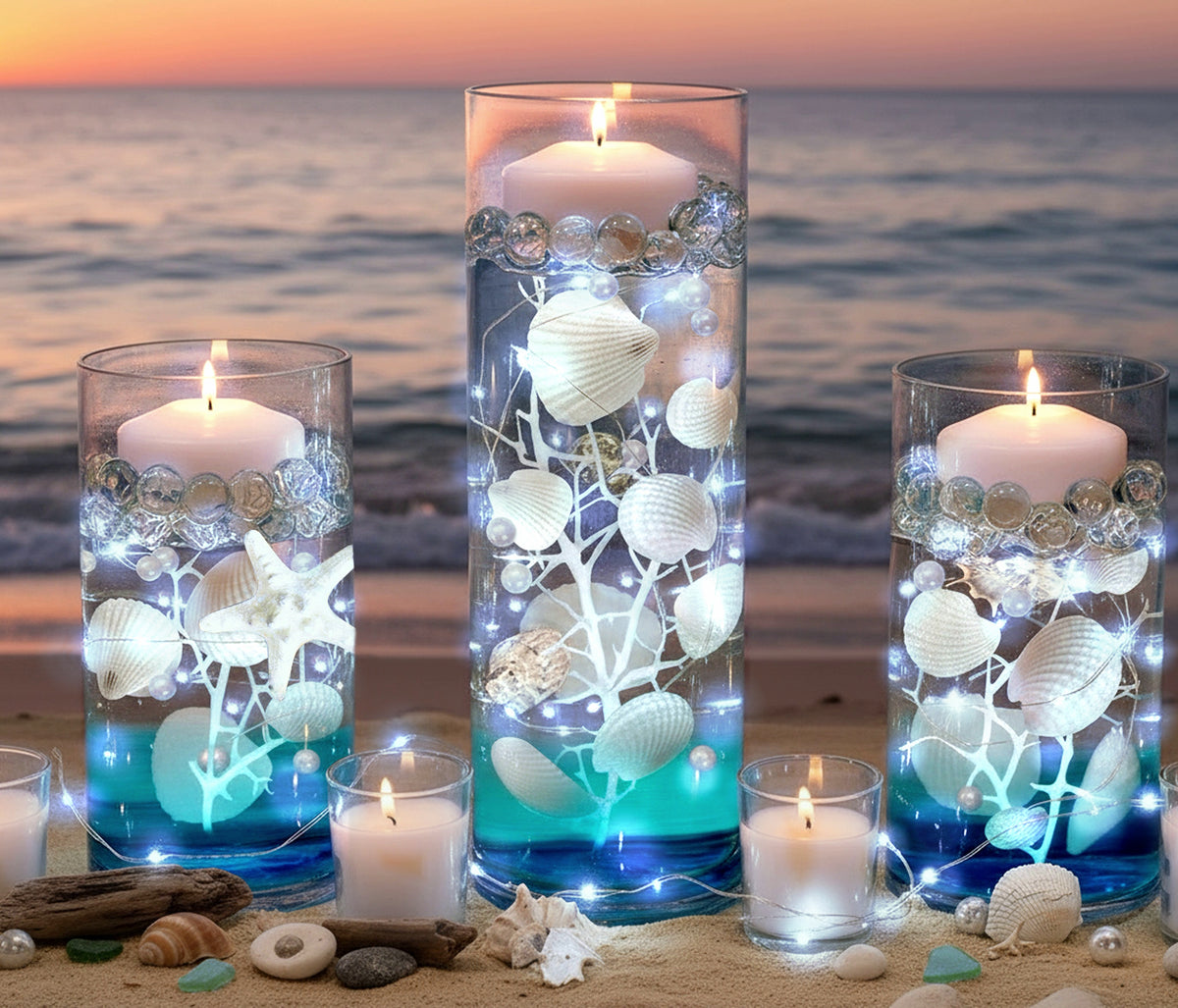 Transparent Water Gels Event Pack-Fills 5 Gallons of the Floating Gels for Your Vase Decorations- With Pre-Measured Prep/Storage Bags- No Guessing- Best Results- Not Including Pearls