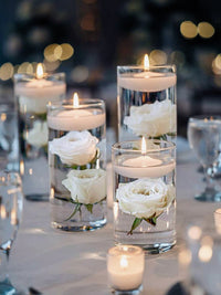 7 Country Roses - White/Off White - Realistic - Vase Decoration