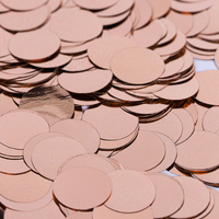 "Floating" Metallic Rose Gold Confetti - 2000pc - Fills 1 Gallon for Your Vases-Option of 3 Submersible Fairy Lights